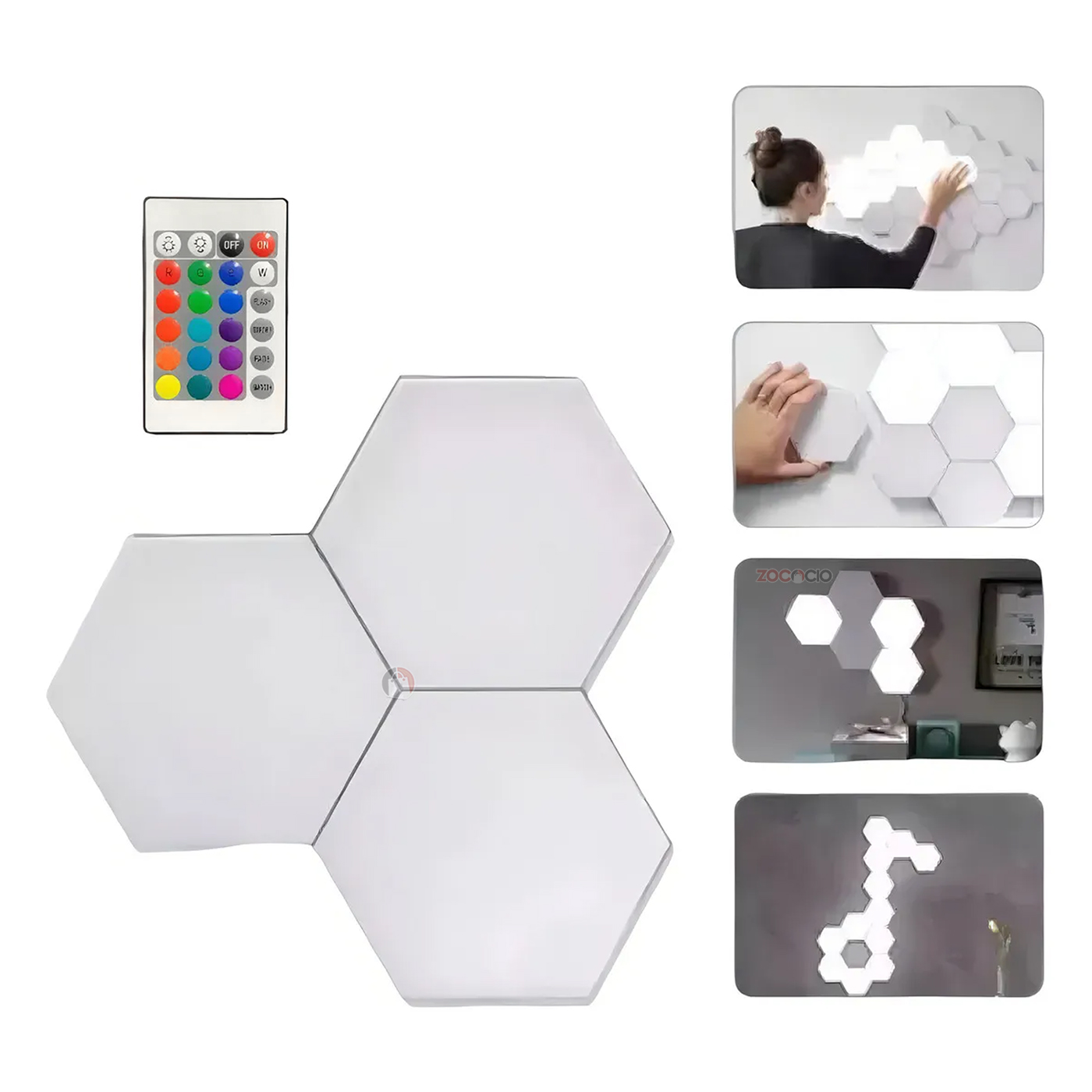 Miniatura 4 de Panel De Luces Hexagonales X3 Led Rgb